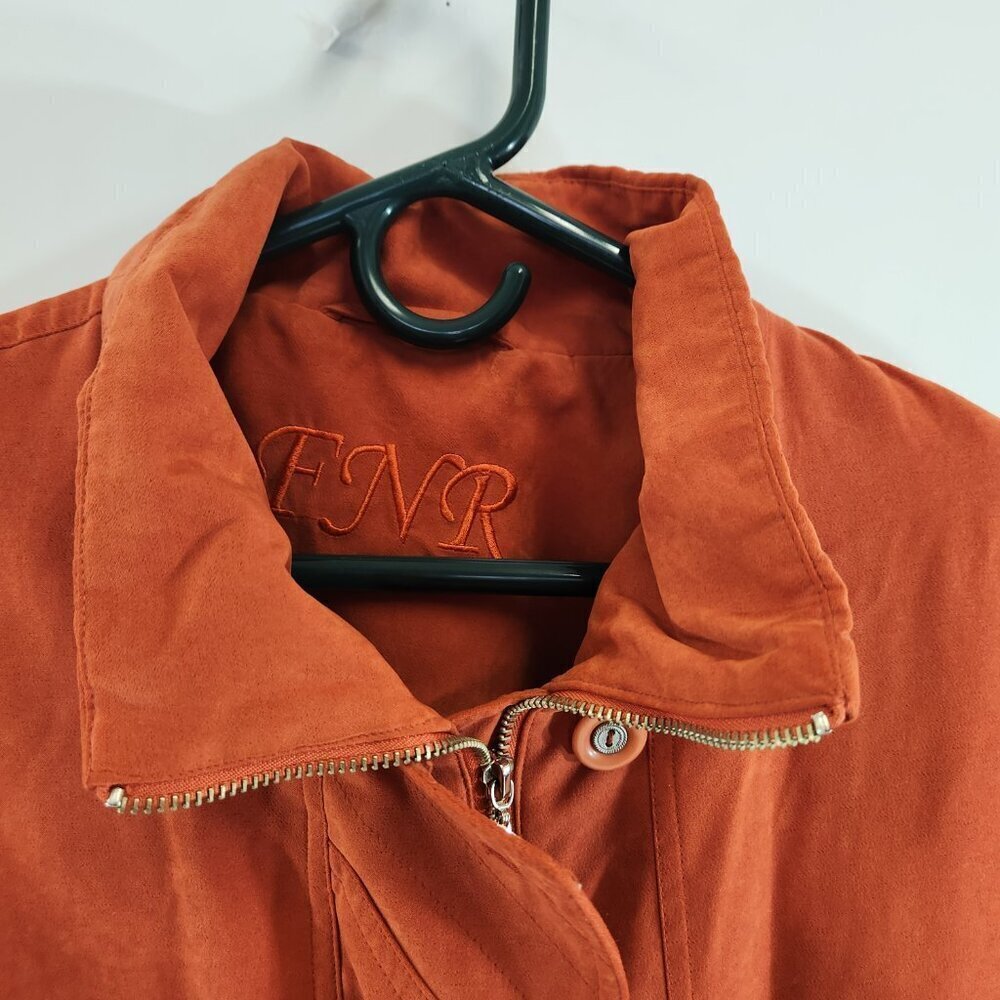 FNR Fanero Orange Lightweight Oversize Jacket Size 46 Poland 90s Fashion - Picture 6 of 14